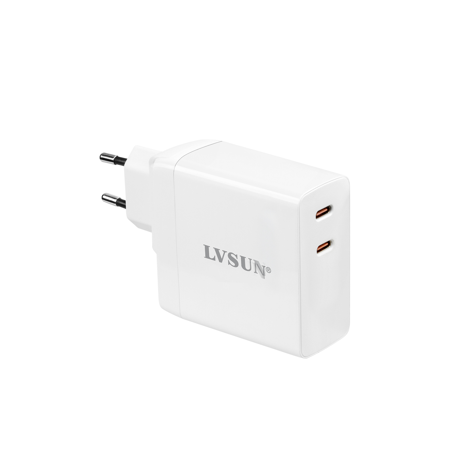 龙威盛 140W 双口氮化镓 PD3.1 墙插快充充电器 MacBook Pro 满速快充 可换插头全球通用 LS-GW140-2C — thumbnail 4
