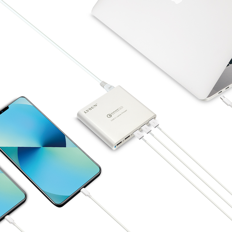 80W 5口USB QC3.0多口充电器 LS-Q5U