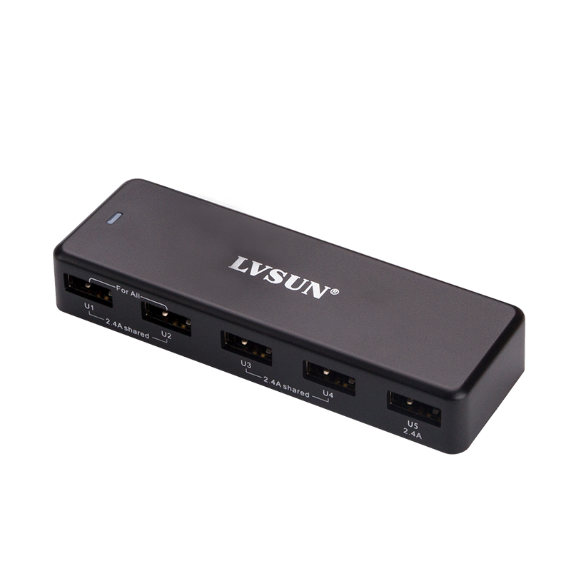 36W 5口USB 车载/壁式充电器 LS-5US — thumbnail 3