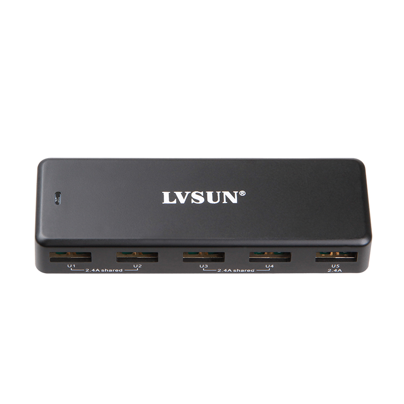 36W 5口USB 车载/壁式充电器 LS-5US — view 1