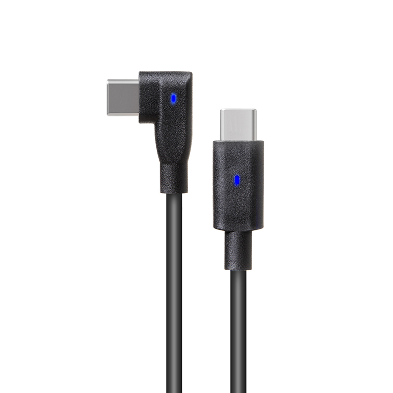 240W USB-C直角弯头线缆（带LED指示灯） LS-CCP-R12B