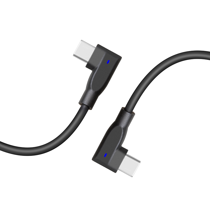 240W 双直角USB-C线（带指示灯） LS-CCP-2R12B — thumbnail 2