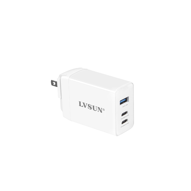 65W 3口 USB C GaN 插墙式充电器