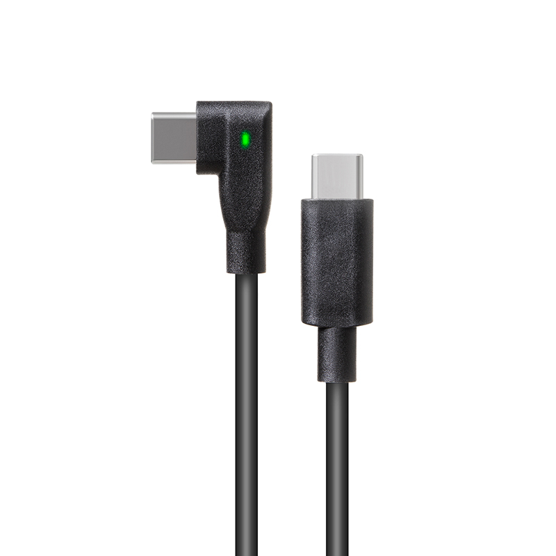 USB-C转直角USB-C线（双色指示灯） LS-CCP-R12D