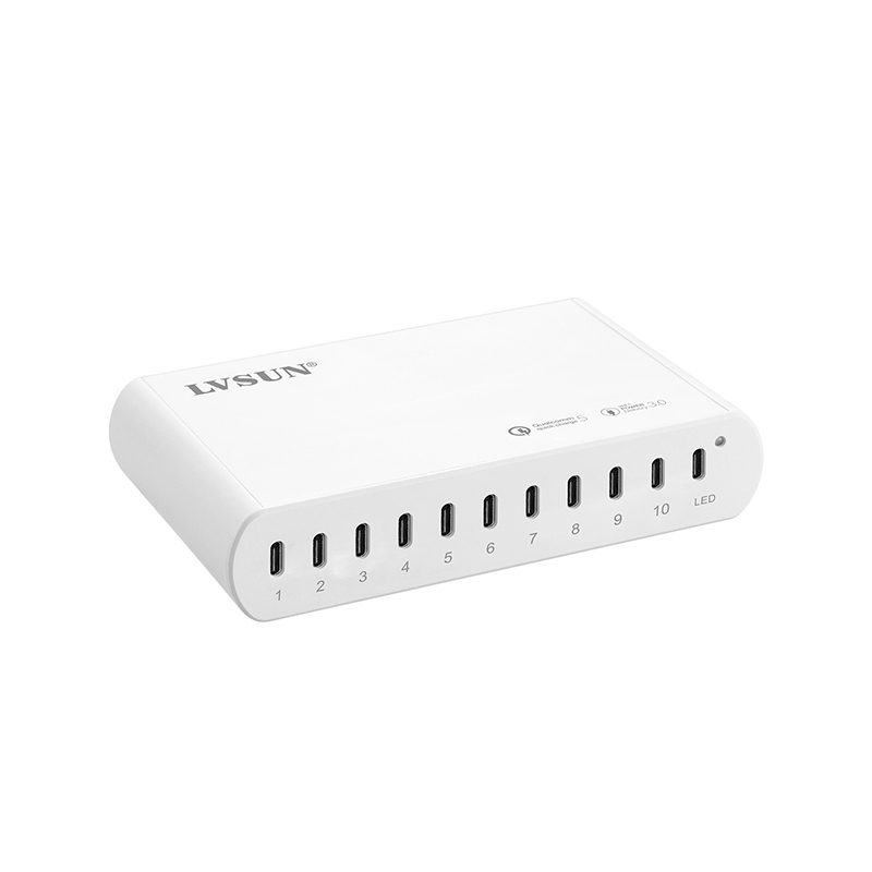 250W 10口USB-C充电站 手机平板电脑多口充电器 PC10-250