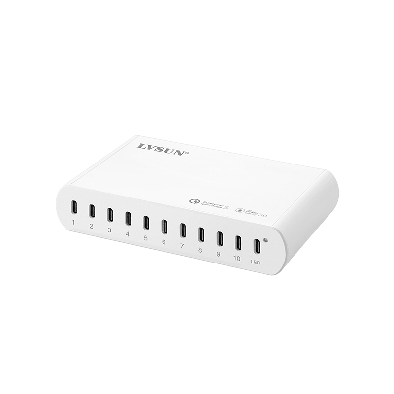 250W 10口USB-C充电站 手机平板电脑多口充电器 PC10-250 — view 1