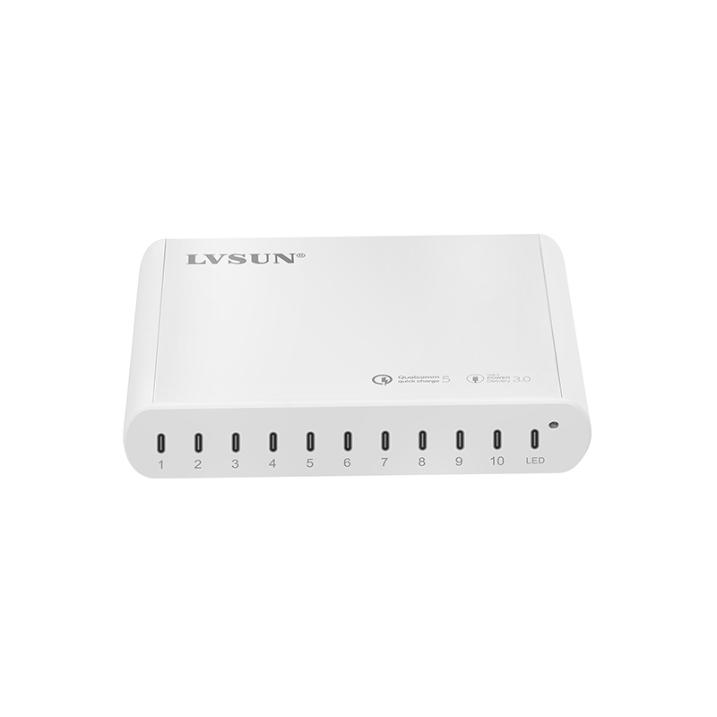 250W 10口USB-C充电站 手机平板电脑多口充电器 PC10-250 — thumbnail 3