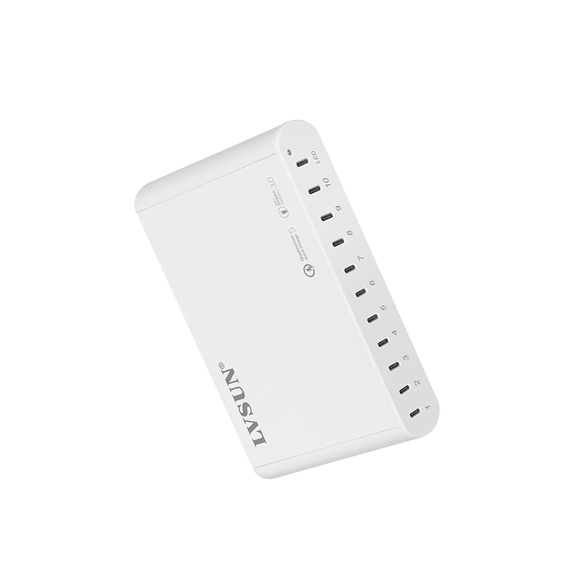 250W 10口USB-C充电站 手机平板电脑多口充电器 PC10-250 — thumbnail 2