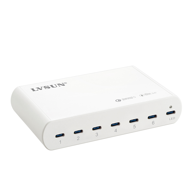 150W USB-C 6口充电站  氮化镓多口充电器 LS-G150-US6