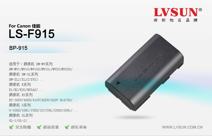 数码摄像机电池 LS-F915