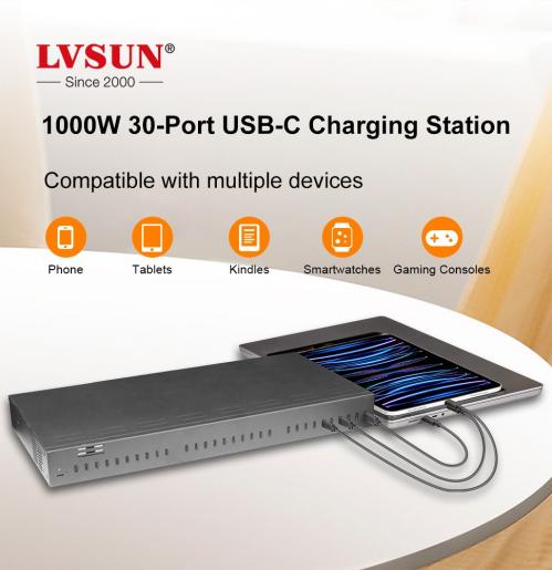 LVSUN在2026年CES推出革新性30口USB-C快充解决方案