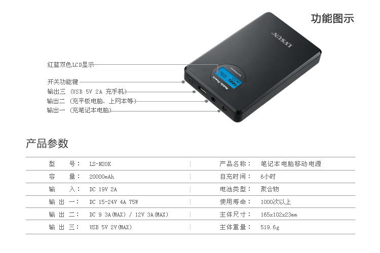 Laptop Power Bank LS-N20K — thumbnail 9